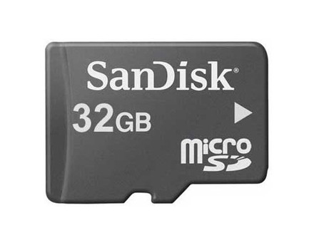 SanDisk microSDHC - 32 GB, pe 1,5 cmp şi 1 mm grosime SanDisk microSDHC - 32 GB, pe 1,5 cmp şi 1 mm grosime