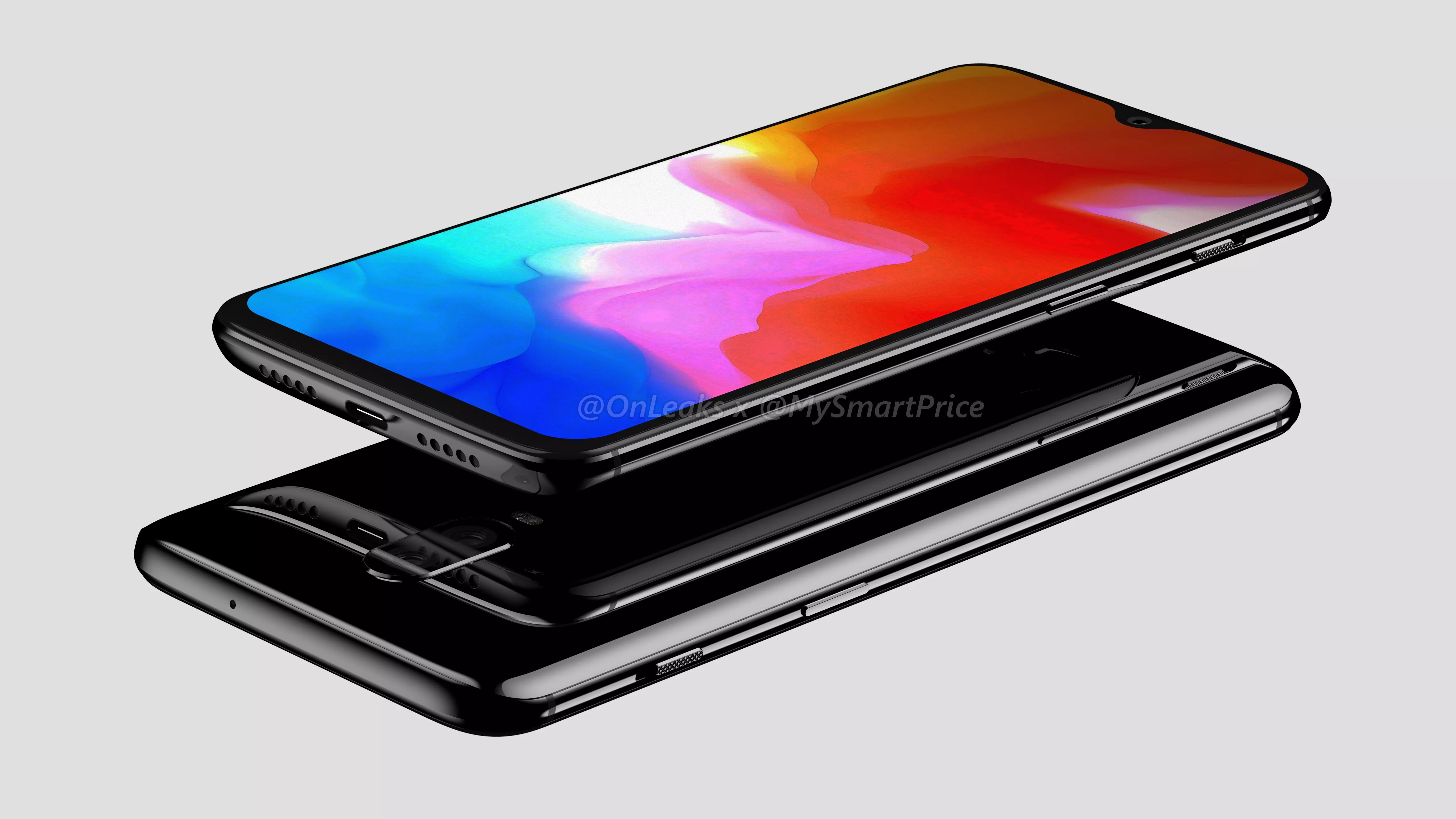 OnePlus 6T 3D render