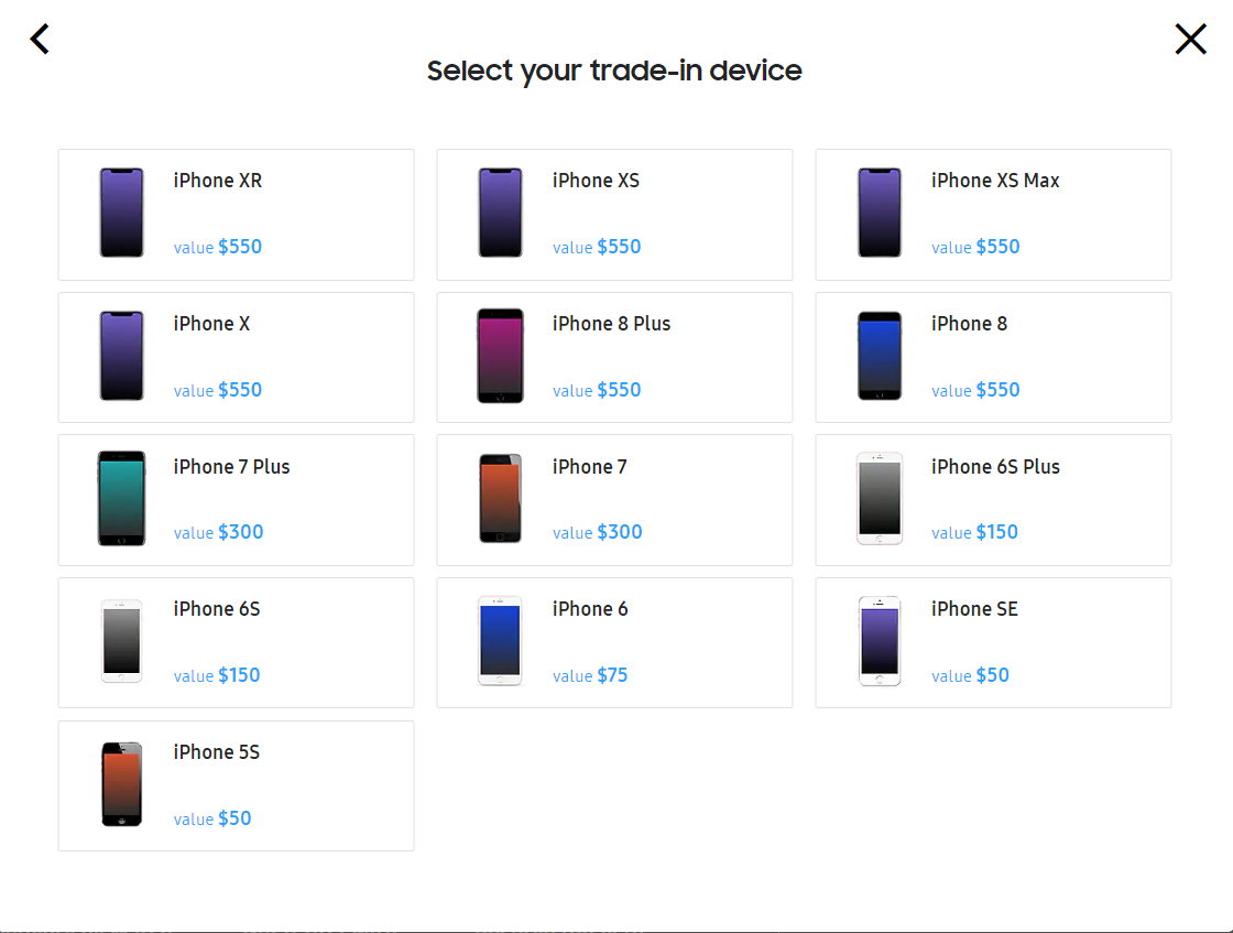 Galaxy S10 trade-in
