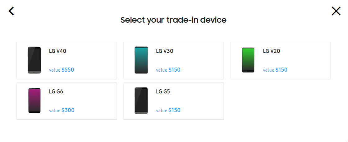 Galaxy S10 trade-in