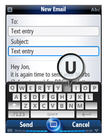 Windows Mobile 7 keyboard
