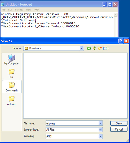 ie tip Notepad