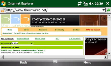 Internet Explorer Mobile 6 Internet Explorer Mobile 6