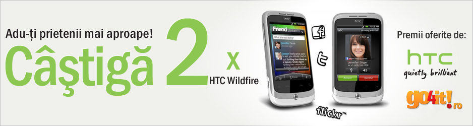 Castiga doua telefoane HTC Wildfire
