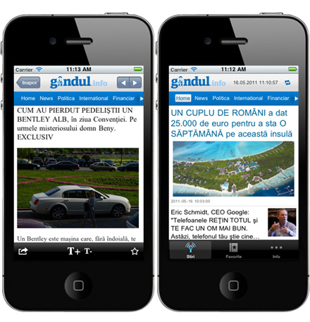 gândul.info lansează aplicaţia de iPhone gândul.info lansează aplicaţia de iPhone