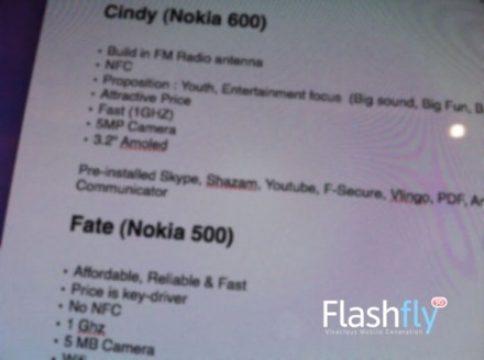 Nokia Cindy şi Nokia Fate