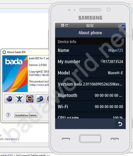 Machetă pentru Samsung Wave 725