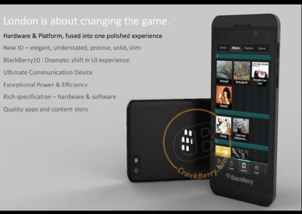 Un posibil terminal de top ce rulează BlackBerry 10 OS