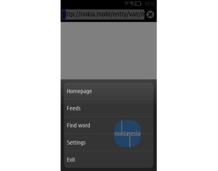 Nokia Carla - browser-ul