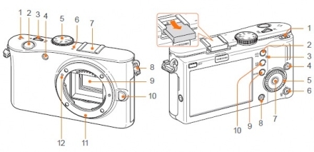 Samsung NX100 - schiţa body-ului Samsung NX100 - schiţa body-ului