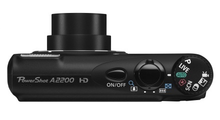 Canon PowerShot A2200 văzută de sus Canon PowerShot A2200 văzută de sus