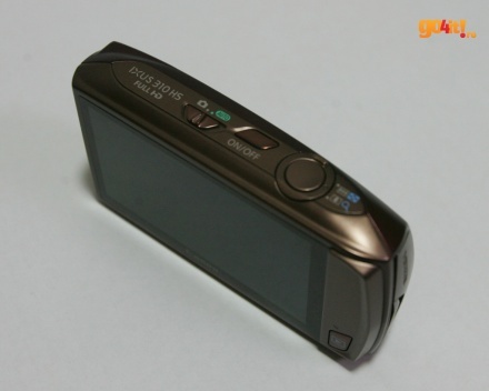 Canon IXUS 310 HS - butoanele de pe latura superioară