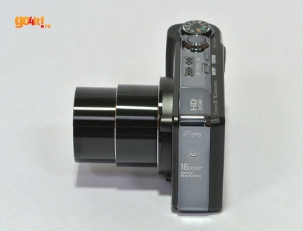 Sony HX9V - obiectivul deschis la maxim