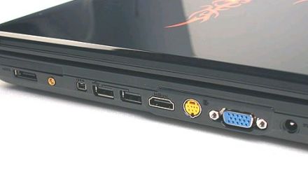 MSI GX600 - porturile video HDMI şi VGA
