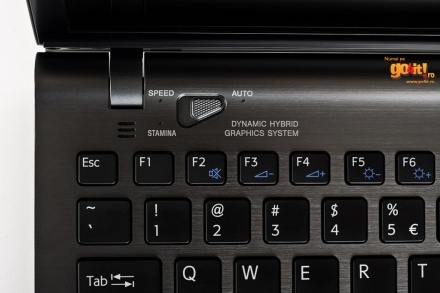 Sony VAIO Z - comutatorul pentru selectarea plăcii video