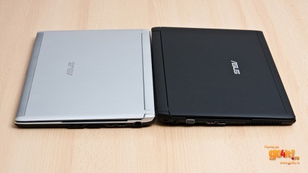 Asus U36 negru este mai înalt datorită bateriei