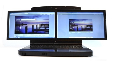 GScreen SpaceBook - cu două ecrane full HD de 17.3”