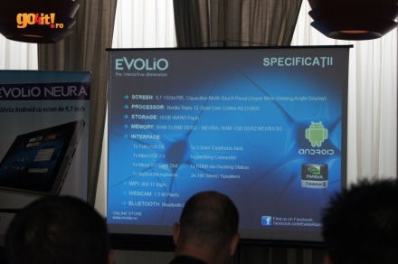 Evolio Neura - specificaţiile tehnice