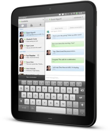 HP TouchPad - tastatura virtuală