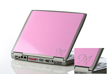 Laptop roz cu cristale Swarowski pentru ea