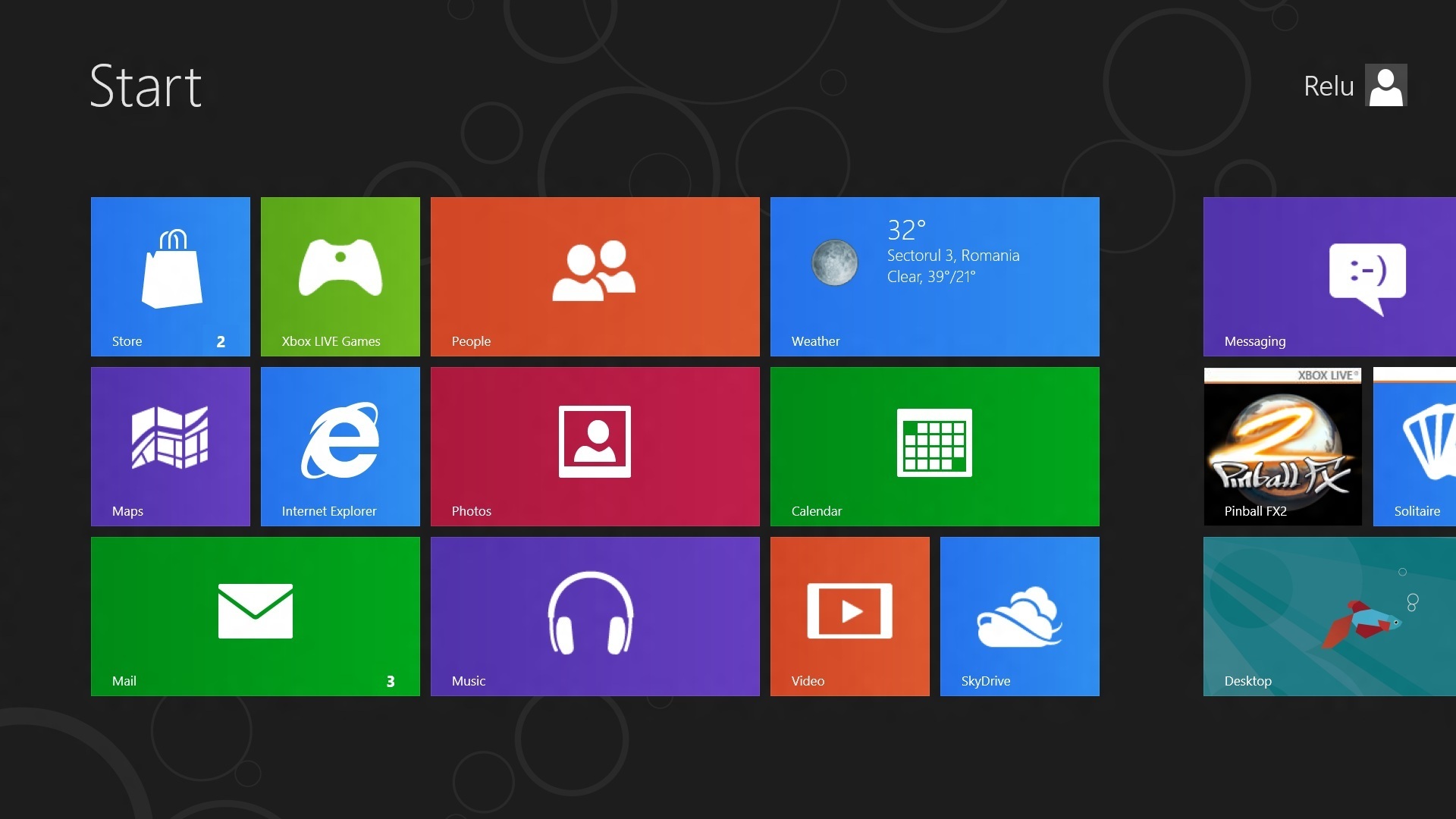 Windows 8 - ecranul de start