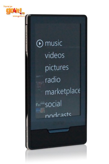 Zune HD - meniul minimalist