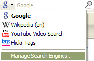 Manage Search Engines