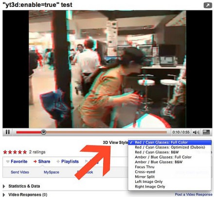 YouTube testează clipuri 3D YouTube testează clipuri 3D