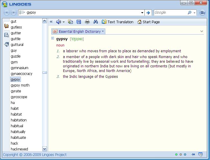 Lingoes dictionar