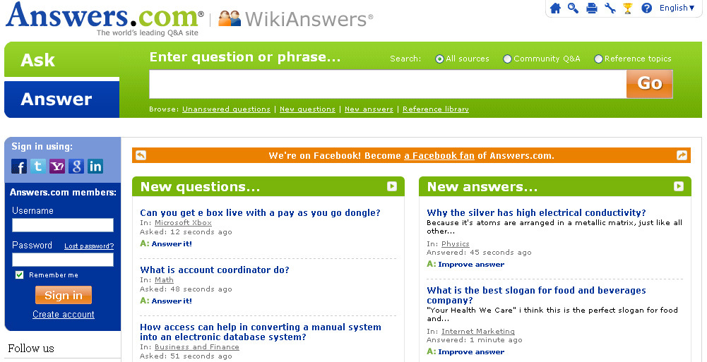 WikiAnswers