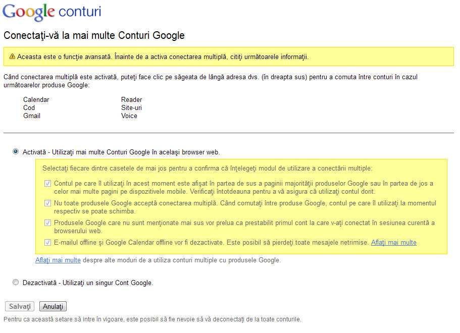 Google Multiple Sign-in