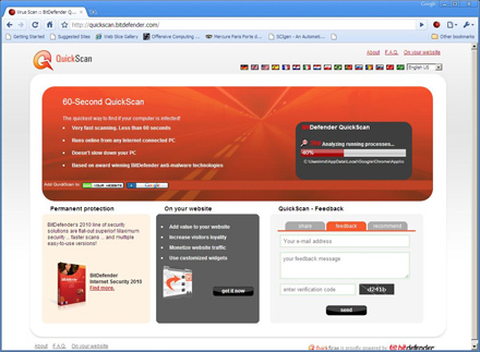 BitDefender QuickScan BitDefender QuickScan