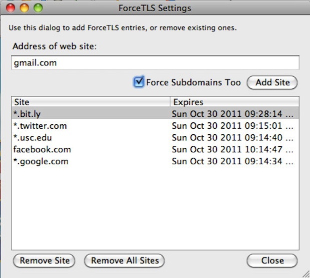 Force TLS