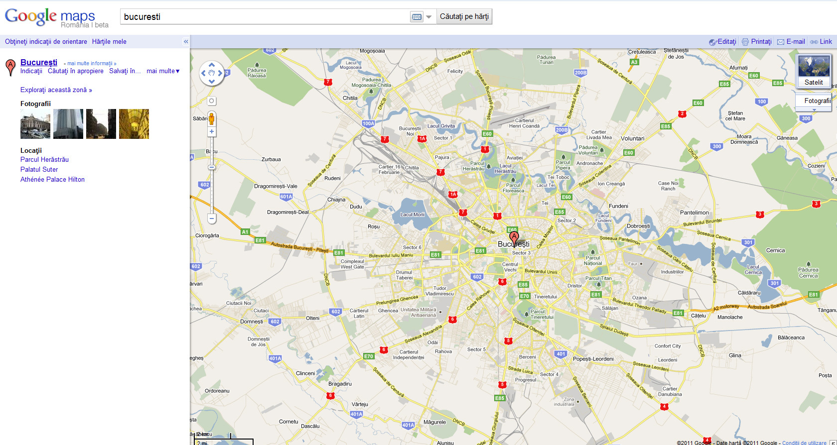 Google Maps Bucuresti