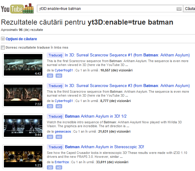 Filme 3D pe YouTube