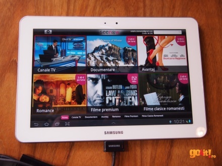 Seenow rulează momentan doar pe Samsung Galaxy Tab 10.1