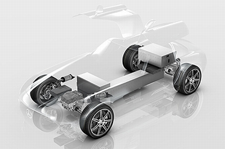 Mercedes SLS Gullwing eDrive - schiţa sistemului electric