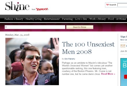Shine, site-ul Yahoo dedicat femeilor