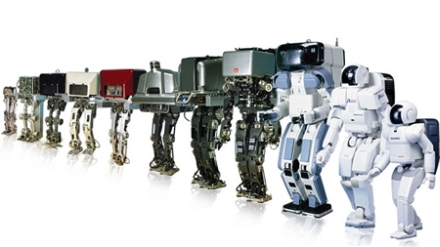 Evoluţia robotului Asimo creat de Honda