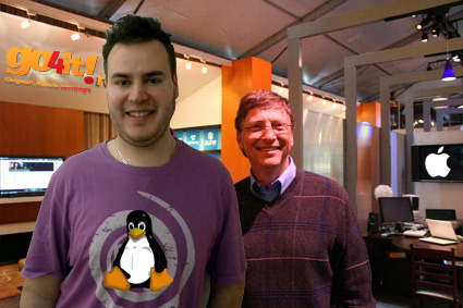 Bill Gates, alături de redactorul go4it Bill Gates, alături de redactorul go4it
