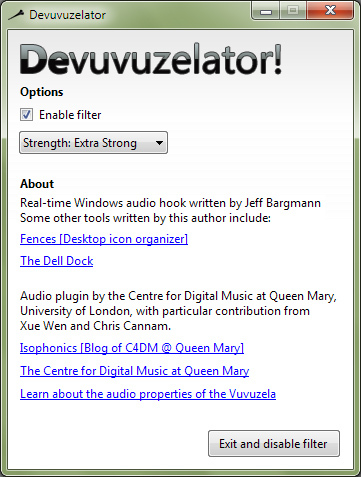 Devuvuzelator